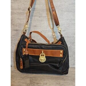 Steven by Steve Madden Brown Black Gold Accents Crossbody Bag Purse Designer